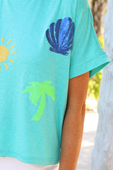 On Vacay Sequin Patch Top - Jess Lea Boutique