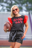 PREORDER-It's Game Day Sequin Patch Top - Jess Lea Boutique