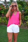 PREORDER-Solid White Everyday Shorts - Jess Lea Boutique