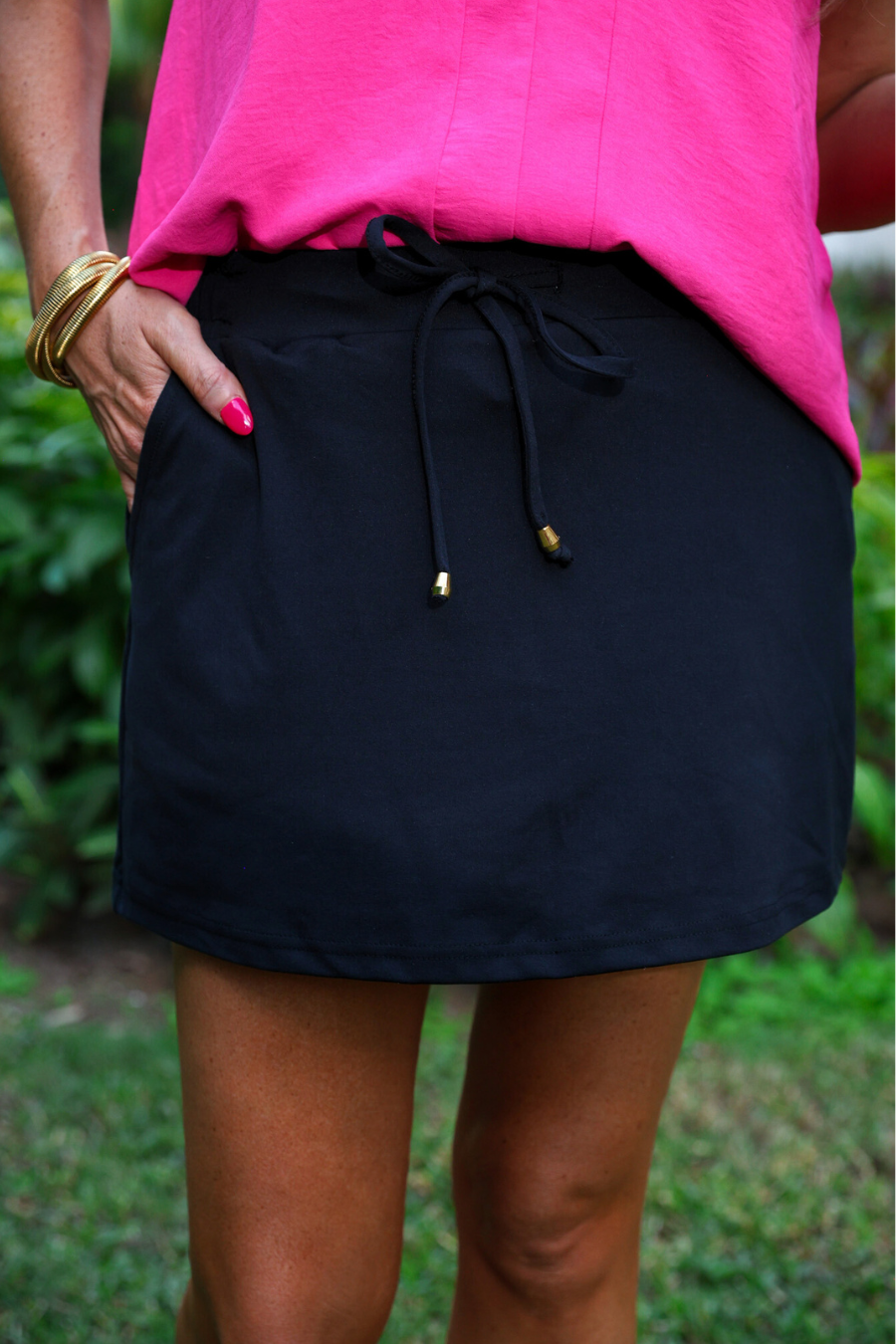 After Dark Black Skort - Jess Lea Boutique