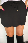 PREORDER- Well Loved Ribbed Skort, Black - Jess Lea Boutique