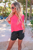 PREORDER-Adult After Dark Black Drawstring Everyday Shorts - Jess Lea Boutique