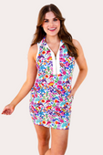 Everyday Zipper Dress, Fiesta Time White - Jess Lea Boutique
