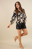 PREORDER-City Escape Balloon Sleeve Top - Jess Lea Boutique