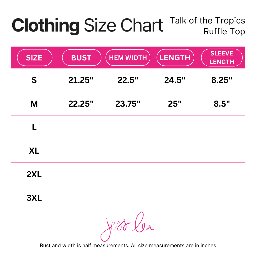 Talk Of The Tropics Ruffle Top - Jess Lea Boutique