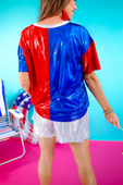 PREORDER-The American Way Metallic Top - Jess Lea Boutique