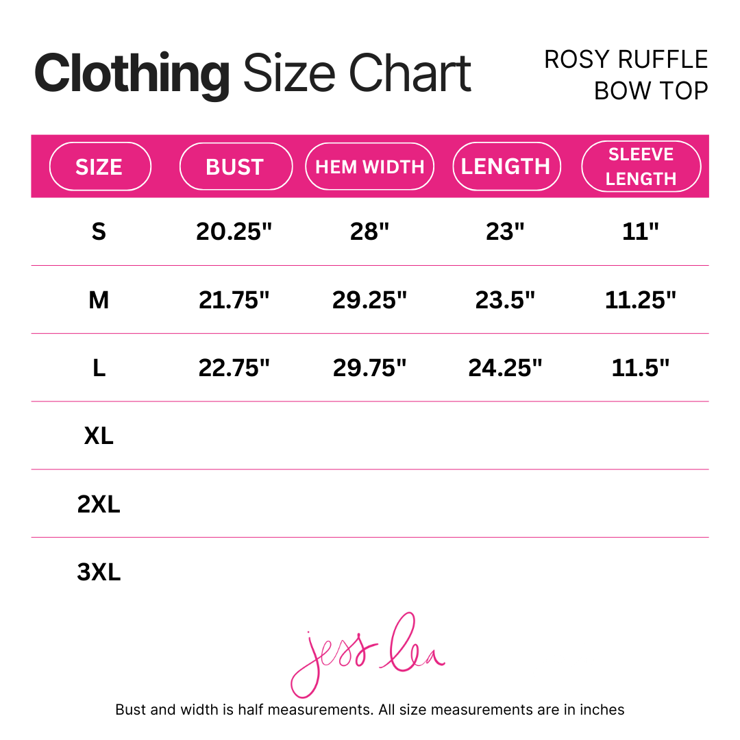 Rosy Ruffle Bow Top - Jess Lea Boutique