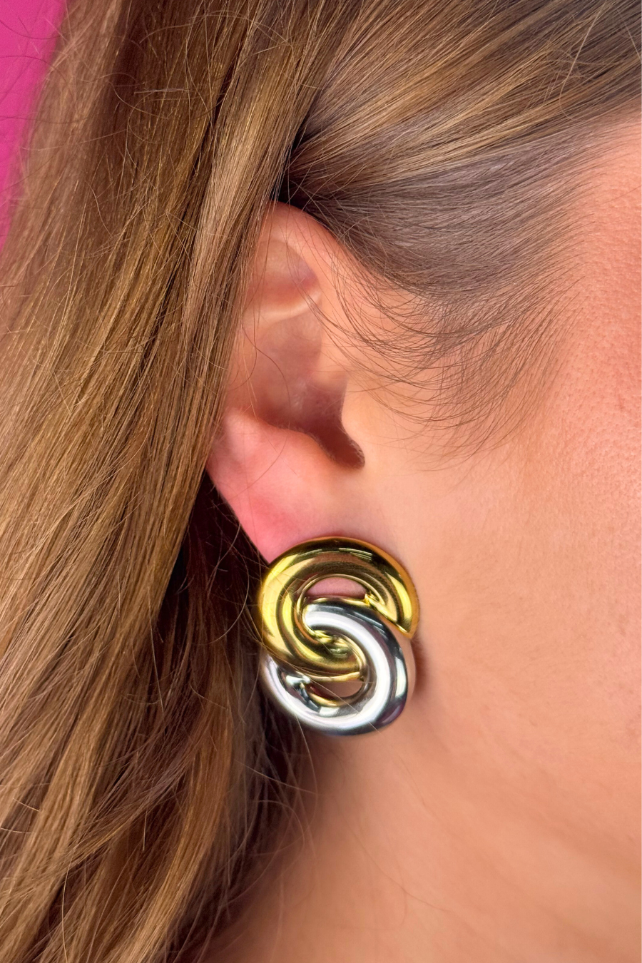 Mixed Link Earrings - Jess Lea Boutique
