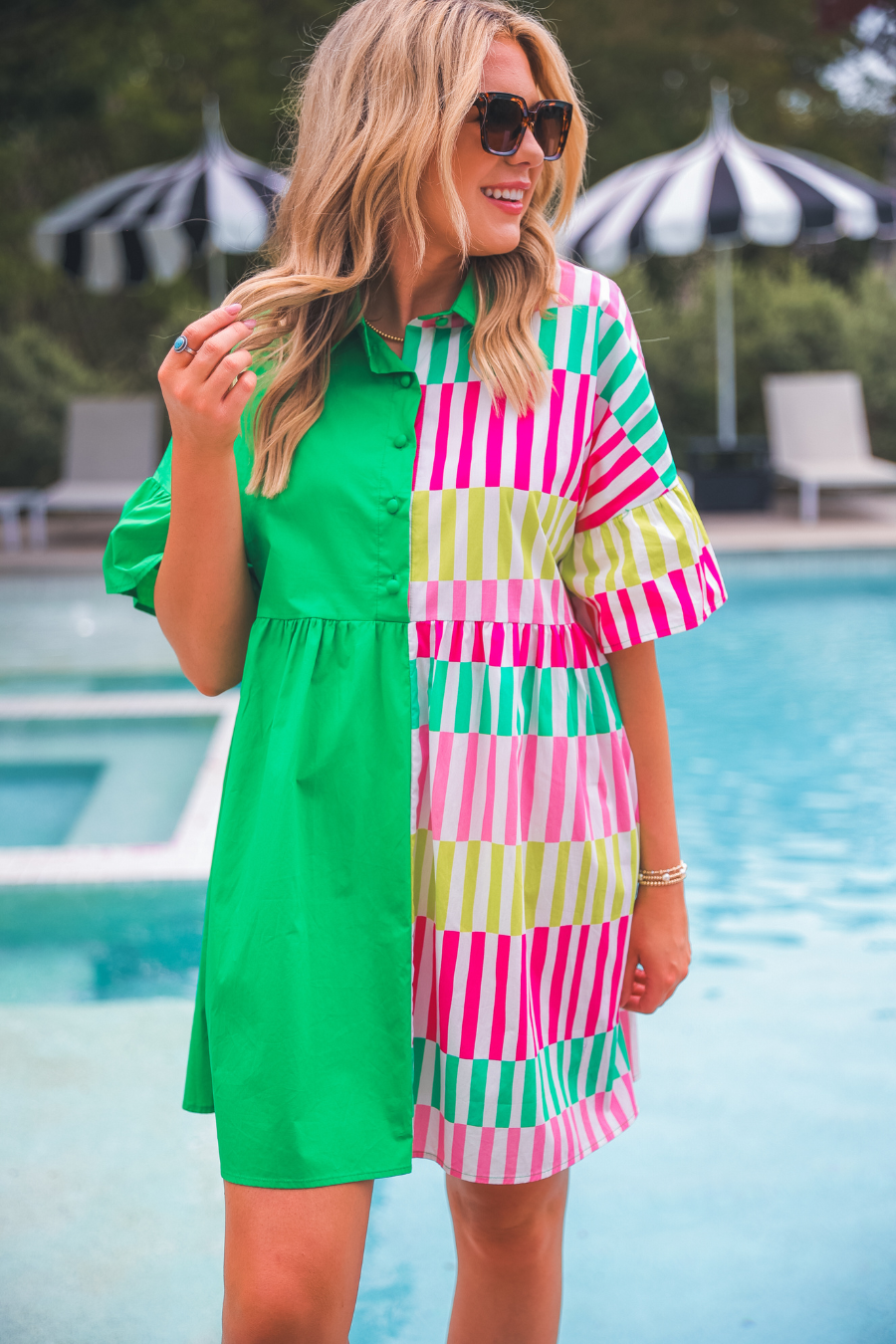 New To Town Dress, Green - Jess Lea Boutique