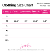 Patriotic Waves Ric Rac Top - Jess Lea Boutique