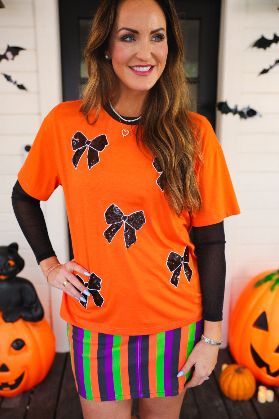 Better Bow-lieve It Sequin Tee - Jess Lea Boutique