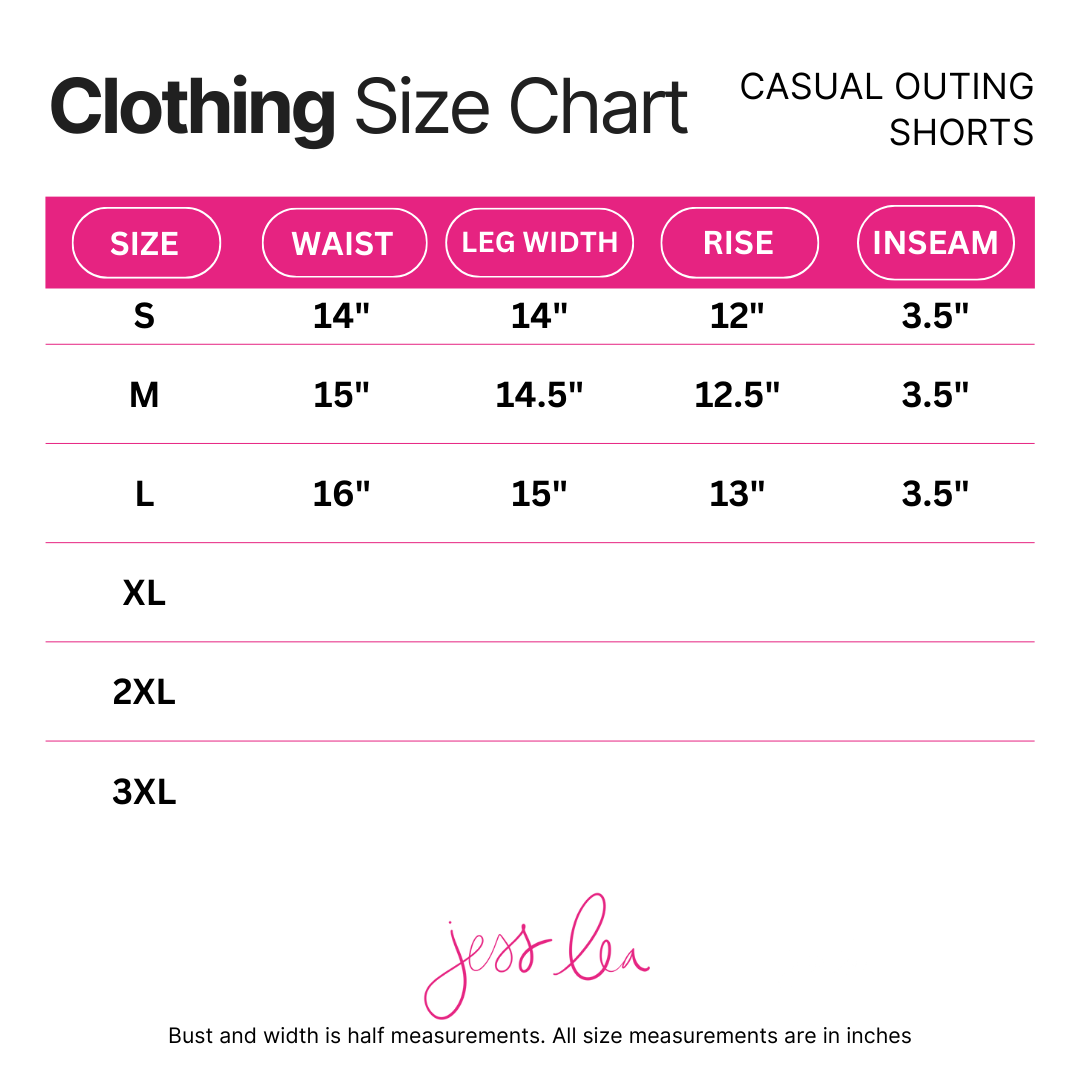 Casual Outing Shorts, Blue - Jess Lea Boutique