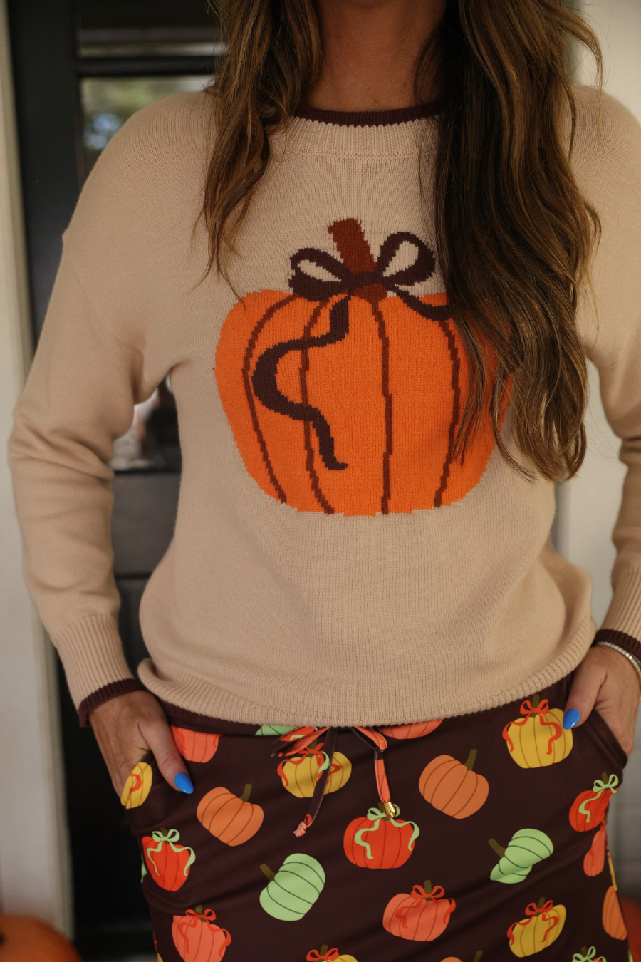 PREORDER Harvest Hues Pumpkin Sweater - Jess Lea Boutique