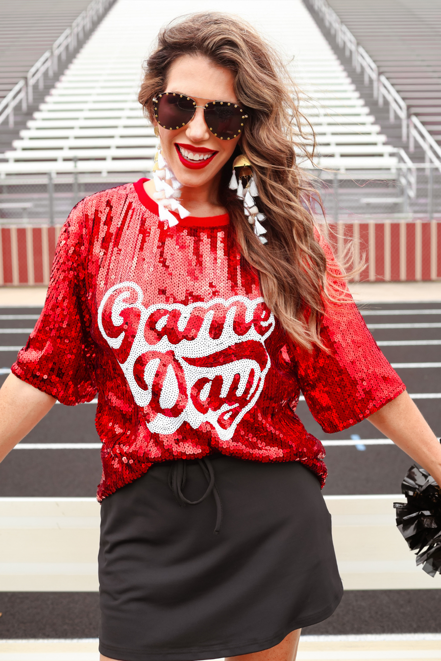 PREORDER--Sequin Game Day Top - Jess Lea Boutique