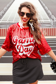 PREORDER--Sequin Game Day Top - Jess Lea Boutique