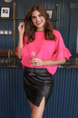 Rebecca Ruffle Sleeve Top - Jess Lea Boutique