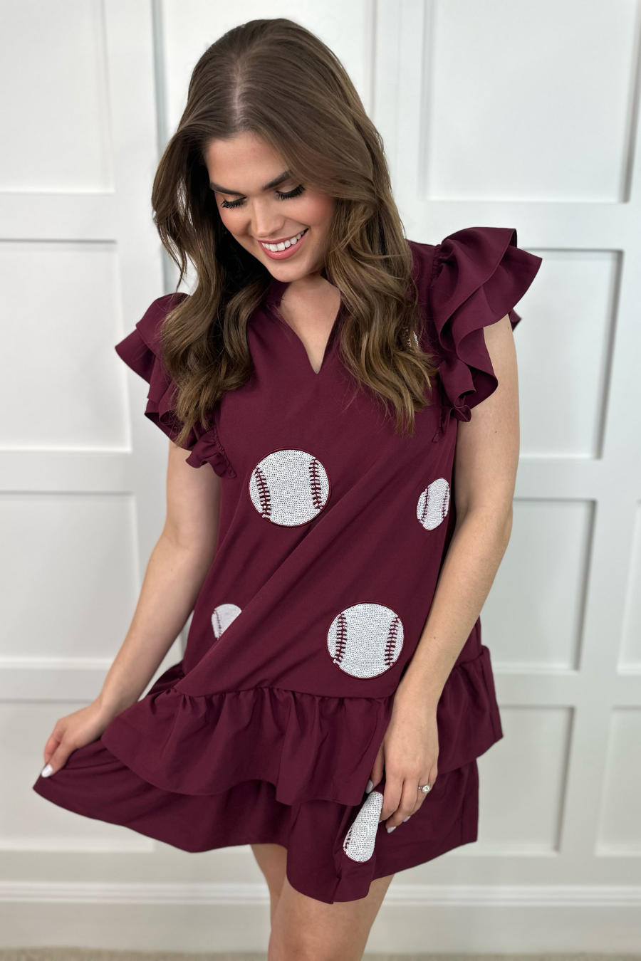 PREORDER-Baseball Fan Sequin Dress - Jess Lea Boutique