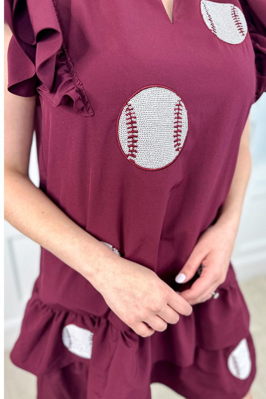 PREORDER-Baseball Fan Sequin Dress - Jess Lea Boutique