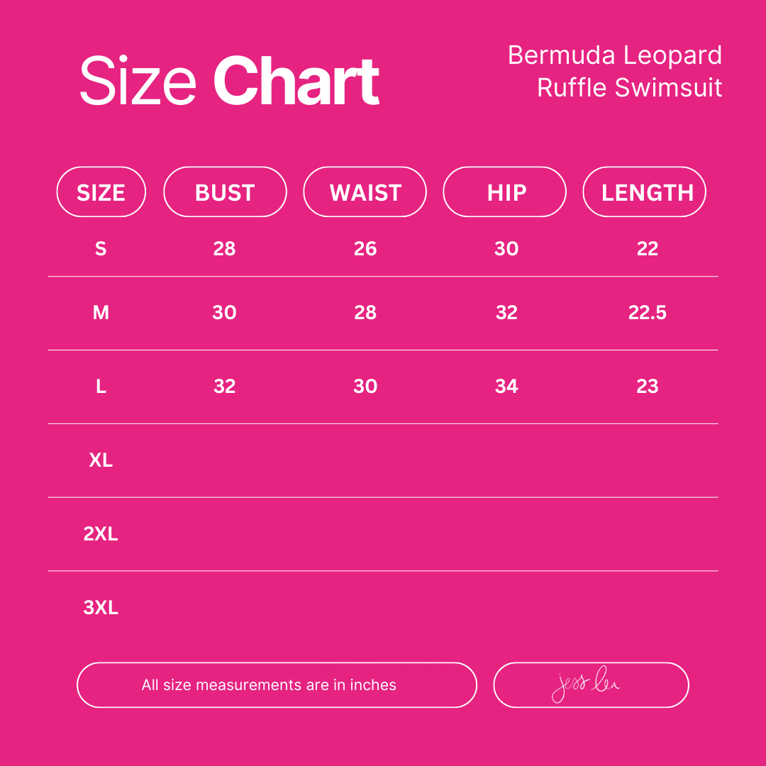 Bermuda Leopard Ruffle Swimsuit, Black - Jess Lea Boutique