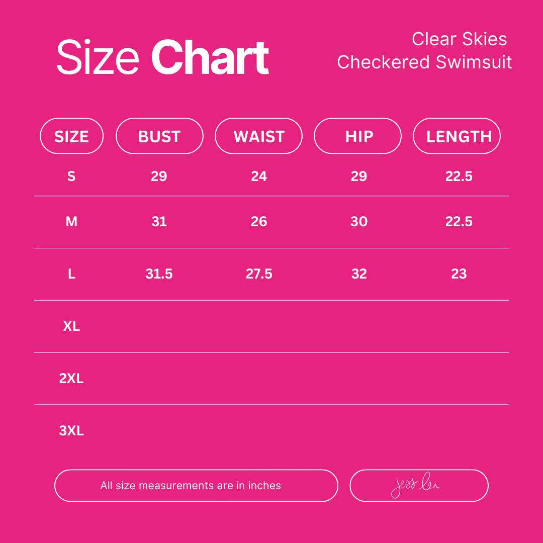 Clear Skies Checkered Swimsuit, Pink - Jess Lea Boutique