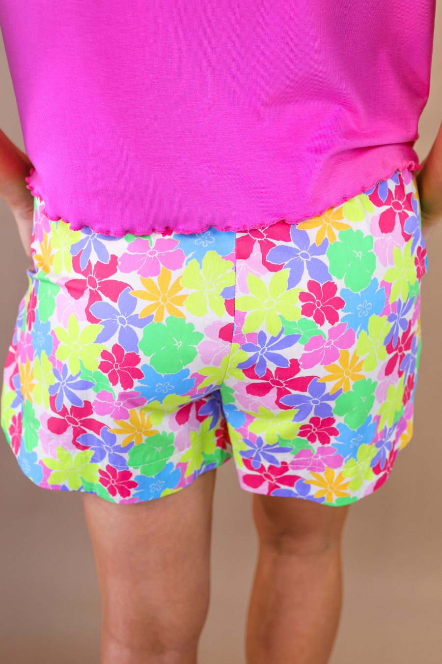 Casual Outing Shorts, Multi Floral - Jess Lea Boutique