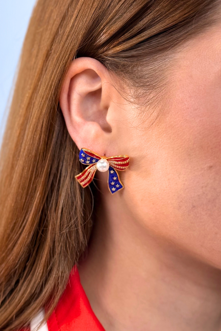 Liberty Bling Bow Earrings - Jess Lea Boutique