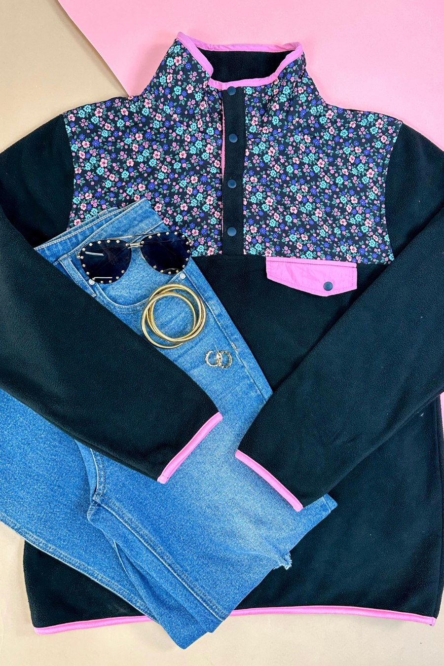 Lesly Floral Pullover - Jess Lea Boutique