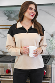 Carson Color Block Quarter Zip - Jess Lea Boutique