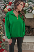 Levi Ribbed Quarter Zip Pullover - Jess Lea Boutique
