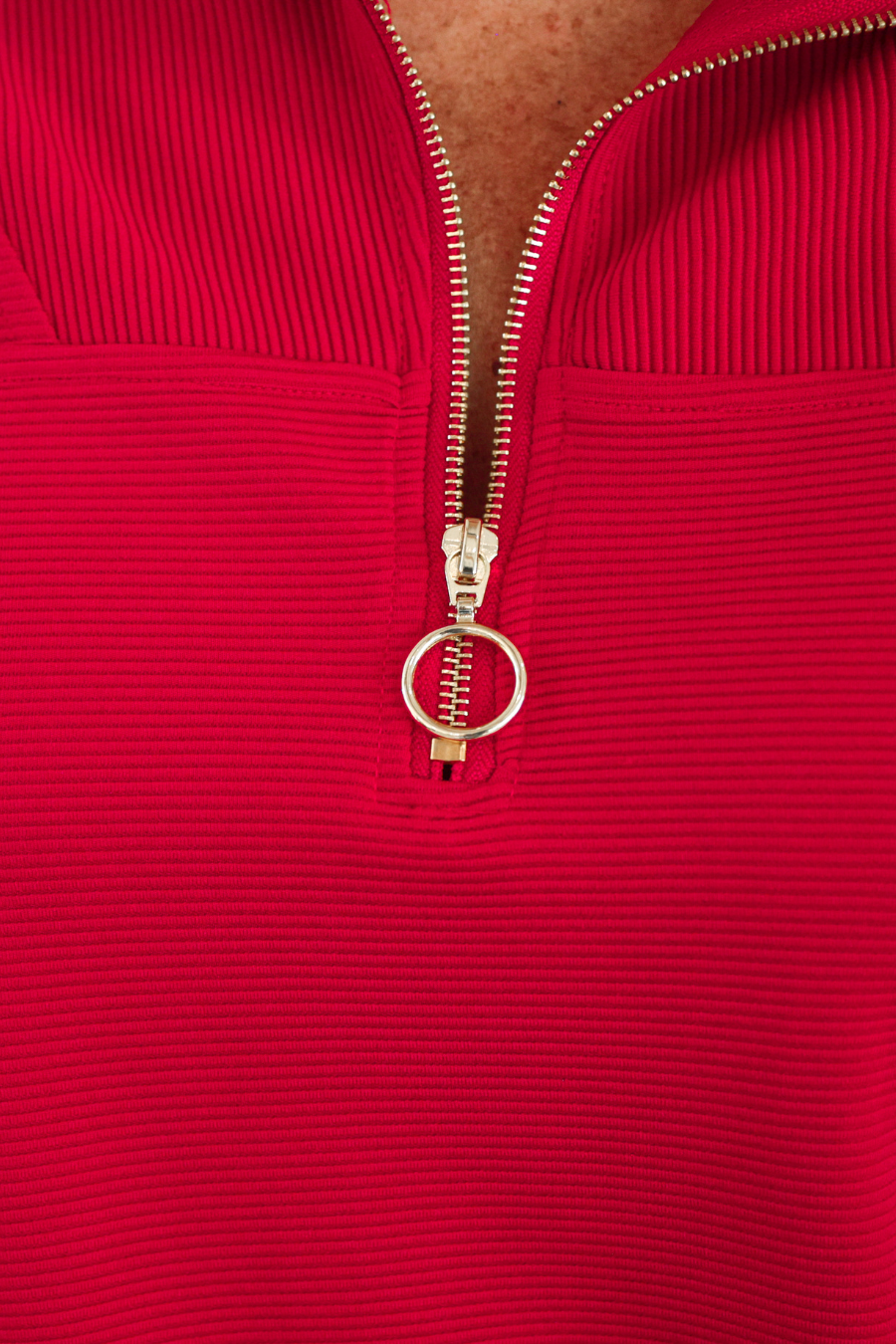 Levi Ribbed Quarter Zip Pullover - Jess Lea Boutique