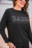 Babe Embroidered Ribbed Set - Jess Lea Boutique