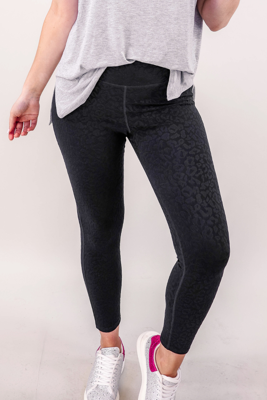 Textured Leopard Leggings - Jess Lea Boutique