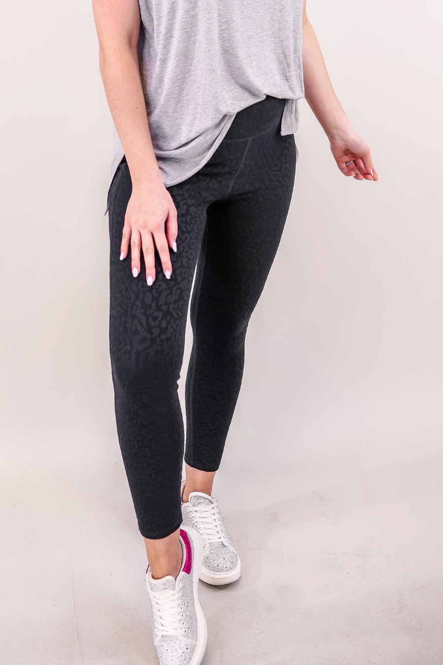 Textured Leopard Leggings - Jess Lea Boutique