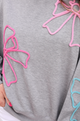 Belle Braided Bow Sweatshirt - Jess Lea Boutique