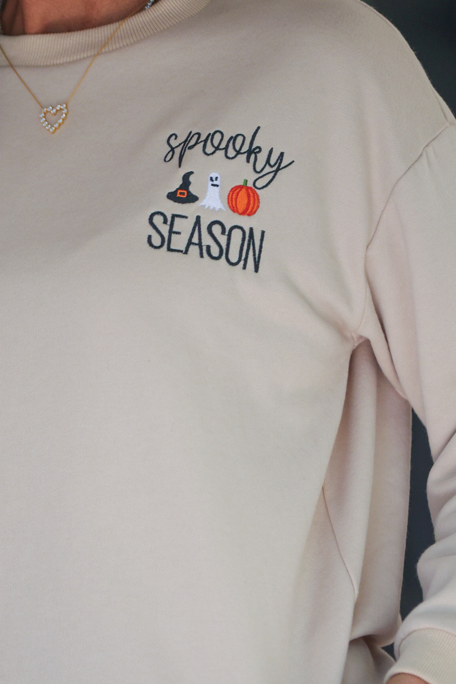 PREORDER Spooky Season Embroidered Sweatshirt - Jess Lea Boutique