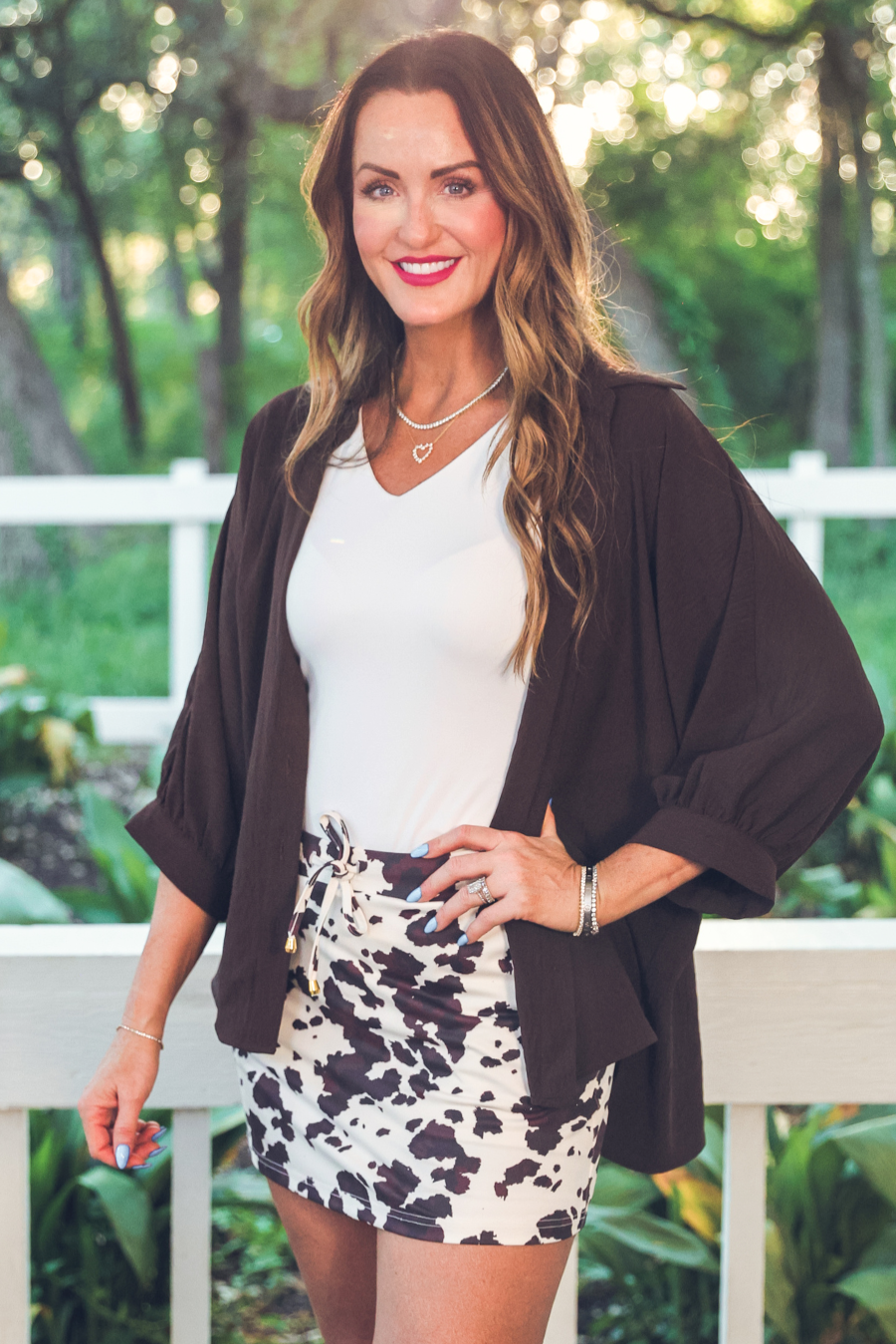 Sloane Button Up Top- Chocolate - Jess Lea Boutique