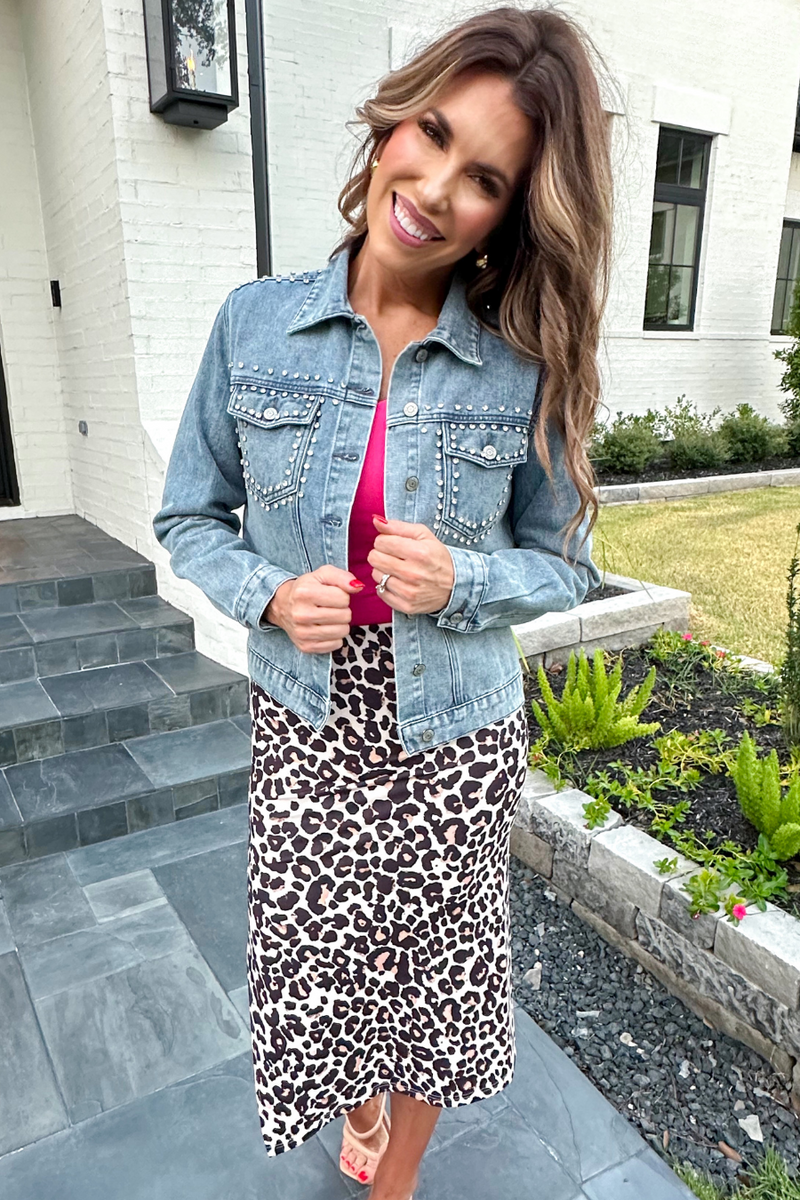 Stevie Rhinestone Denim Jacket | Jess Lea Boutique