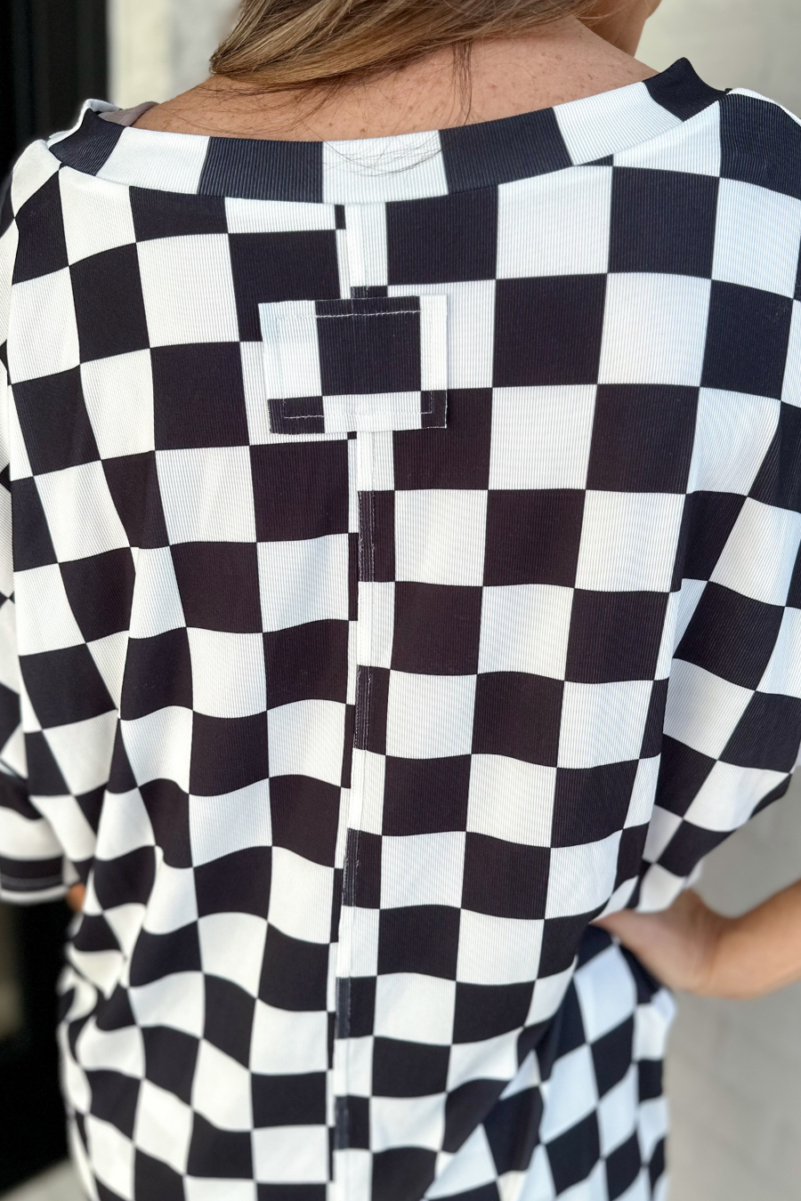 Daily Basis Biker Set, Black/White Checkered - Jess Lea Boutique