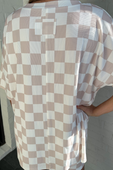 Daily Basis Biker Set, Neutral Checkered - Jess Lea Boutique
