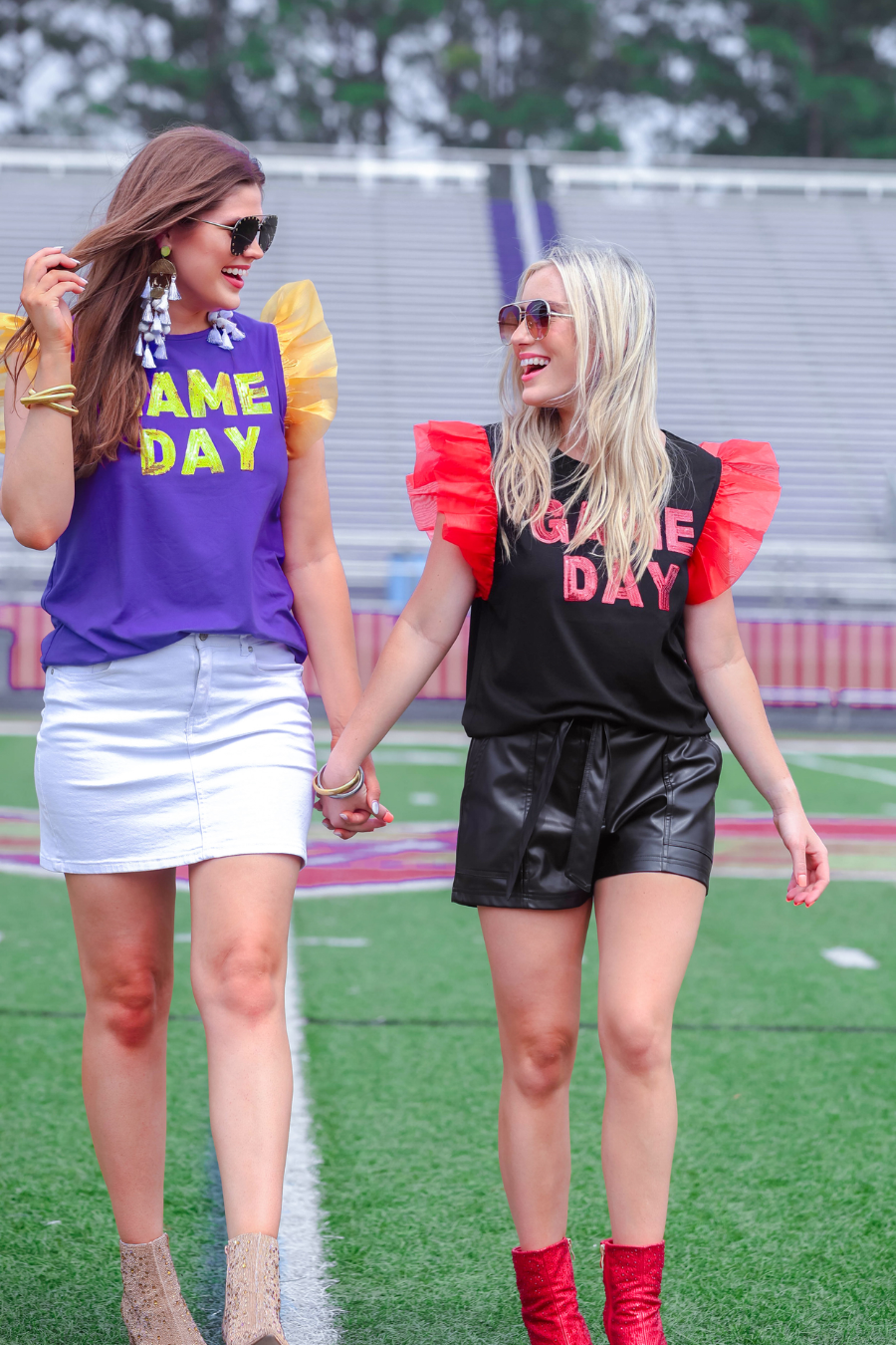 PREORDER-It's Game Day Sequin Patch Top - Jess Lea Boutique