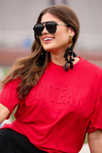 PREORDER-Embossed Go Team Tee - Jess Lea Boutique