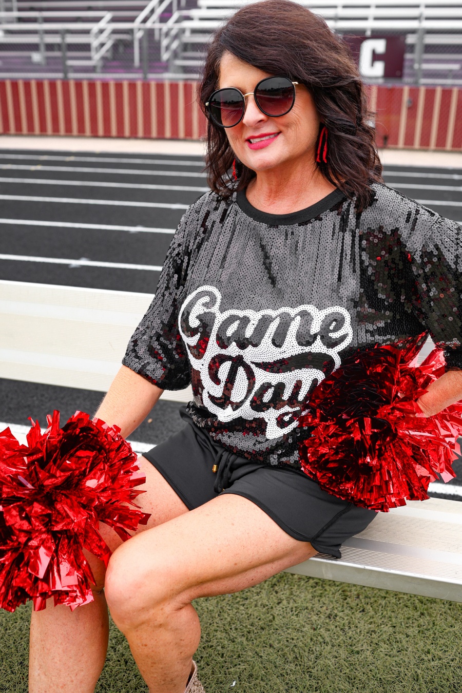 PREORDER--Sequin Game Day Top - Jess Lea Boutique