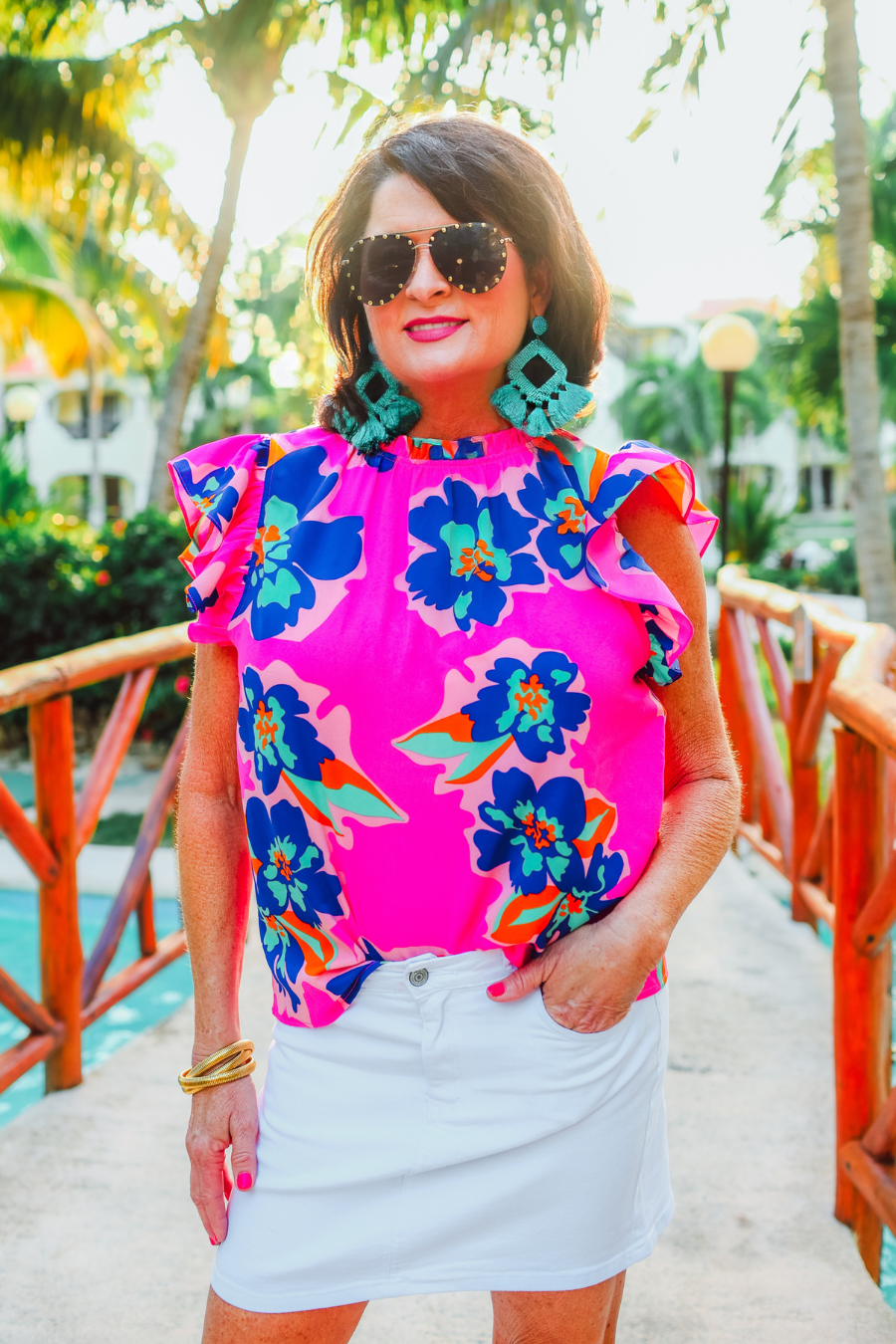 PREORDER-Brunch Plans Flutter Sleeve Top - Jess Lea Boutique