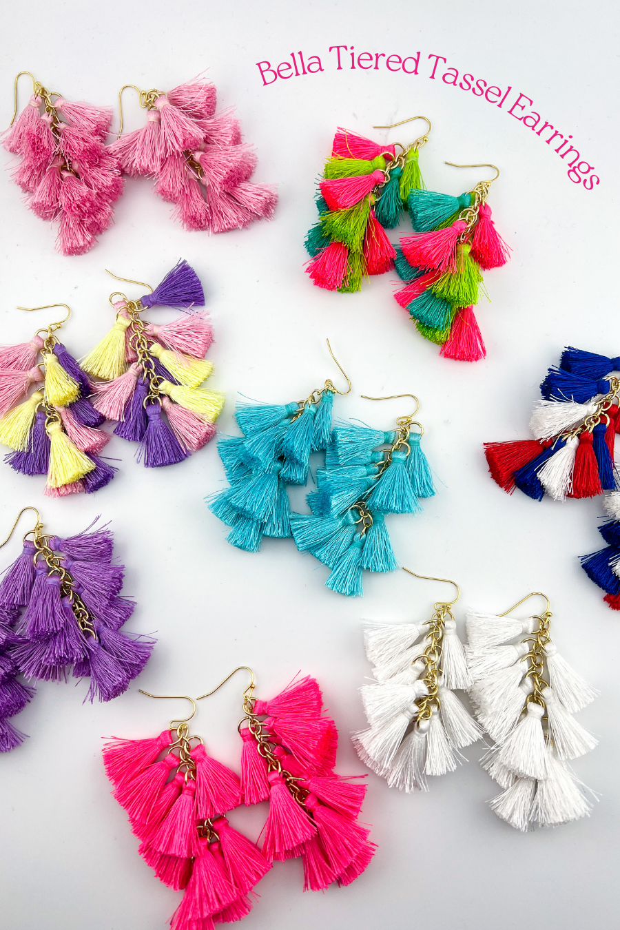 Bella Tiered Tassel Earrings - Jess Lea Boutique