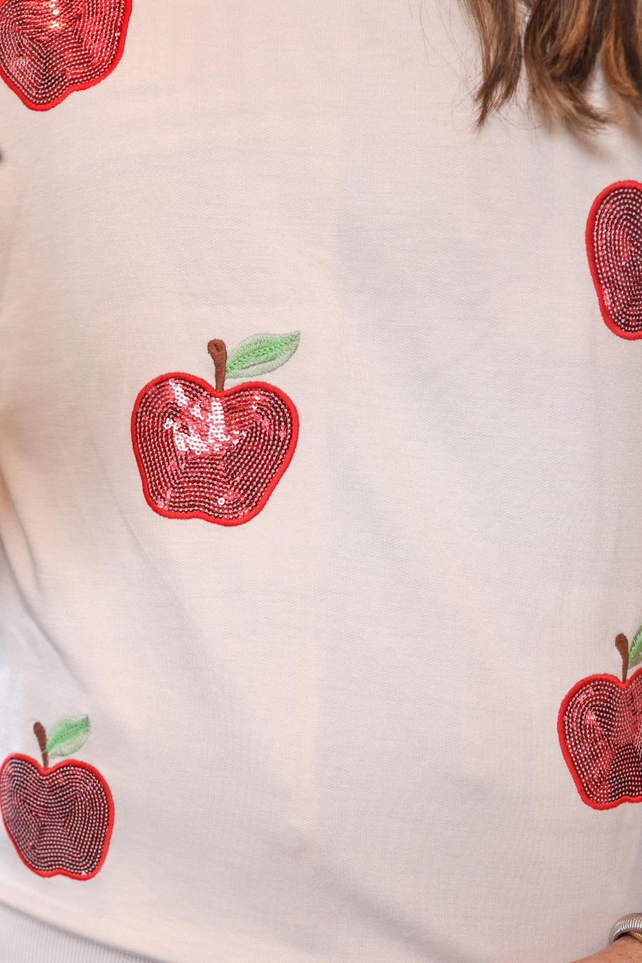 Apple Orchard Sequin Sweatshirt - Jess Lea Boutique