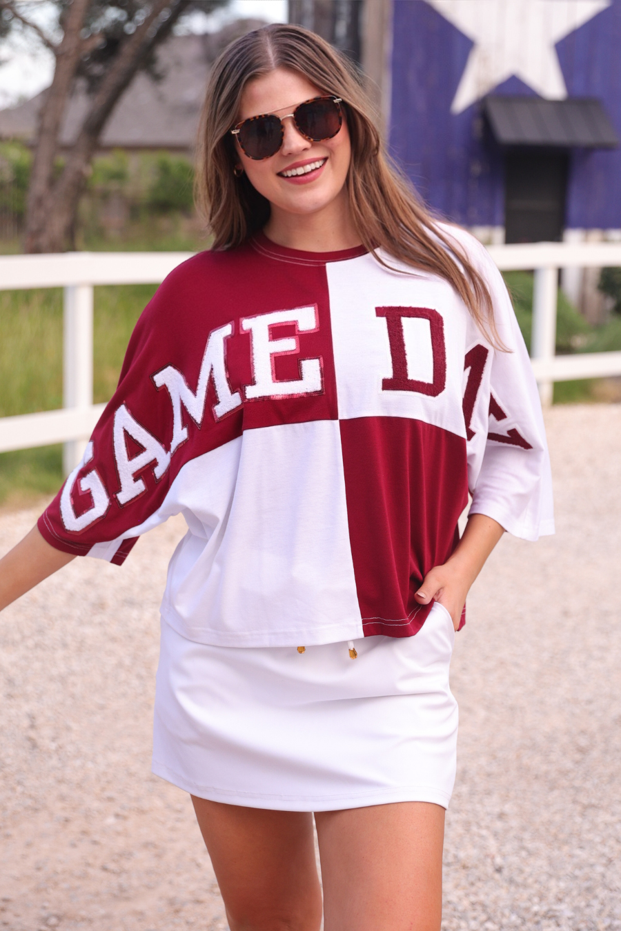 Huddle Up Color Block Top- Maroon - Jess Lea Boutique