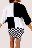 Huddle Up Color Block Top- Black - Jess Lea Boutique