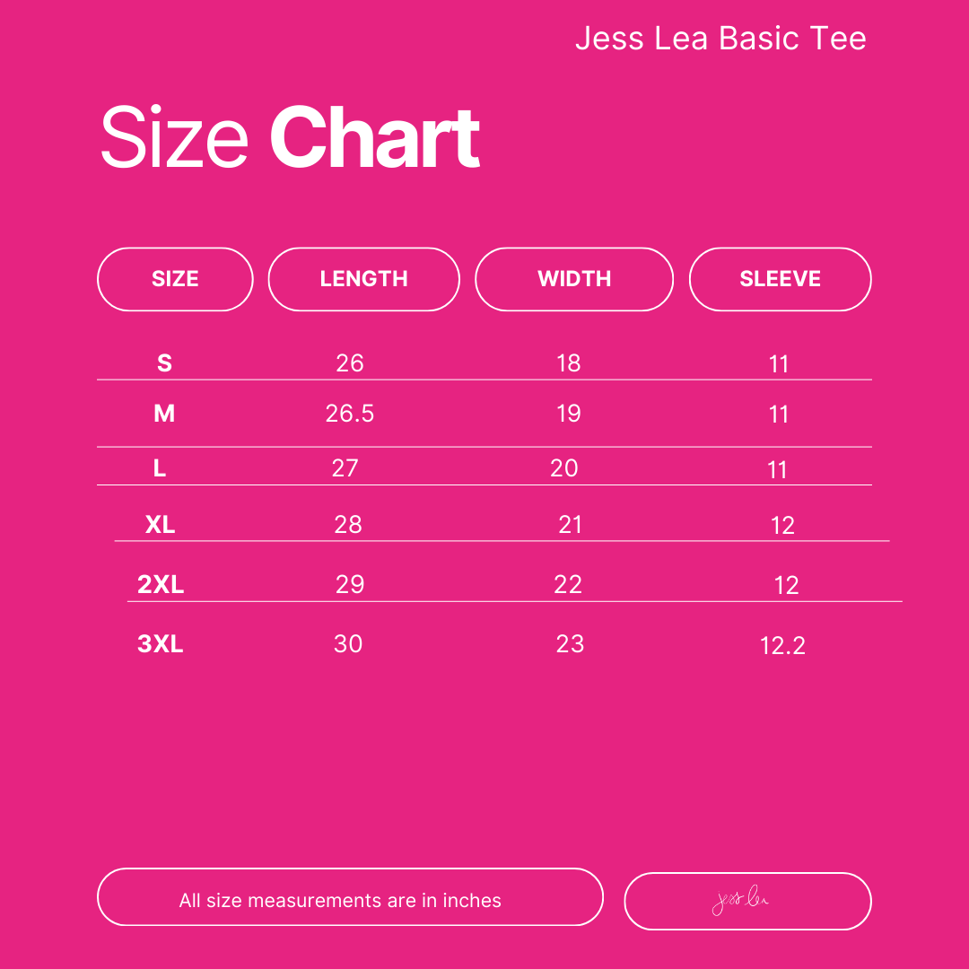 PREORDER-Jess Lea Basic Tee - Jess Lea Boutique