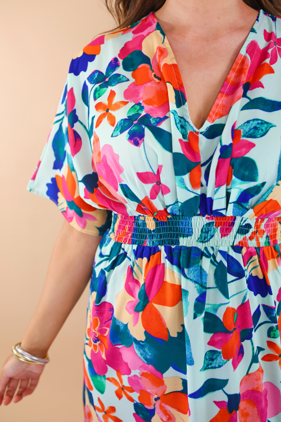 Ocean Mist Floral Dress - Jess Lea Boutique