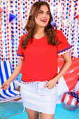 Patriotic Waves Ric Rac Top - Jess Lea Boutique